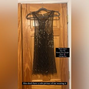 Free People, mesh mini embellished dress